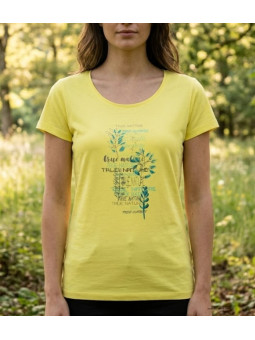 Tee-shirt Mayflower Dojo1 Jaune - Coton & Motif Herbier
