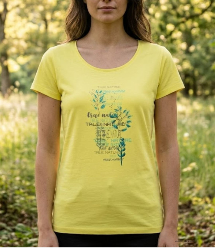 Tee-shirt Mayflower Dojo1 Jaune - Coton & Motif Herbier