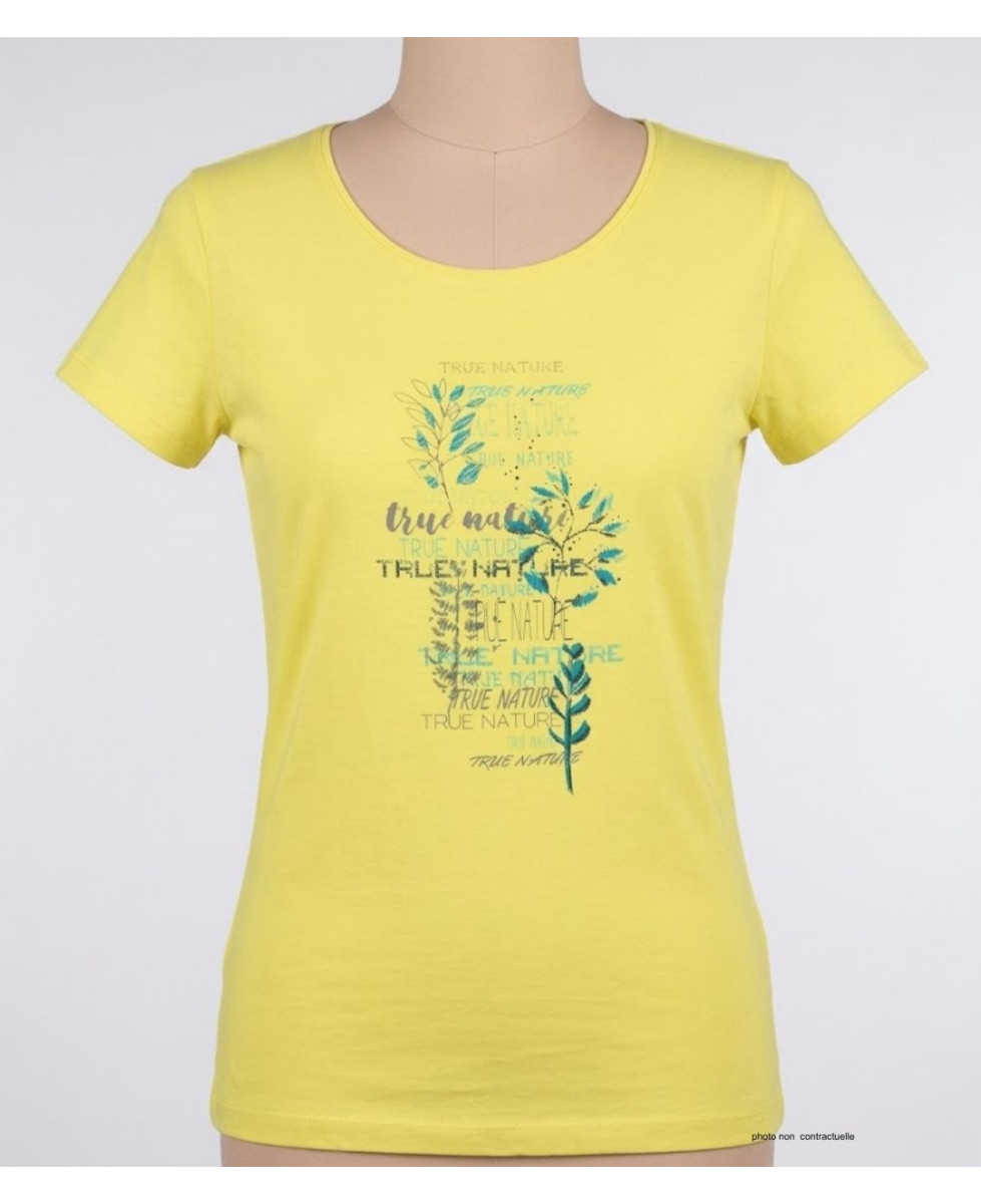 Tee-shirt Mayflower Dojo1 Jaune - Coton & Motif Herbier
