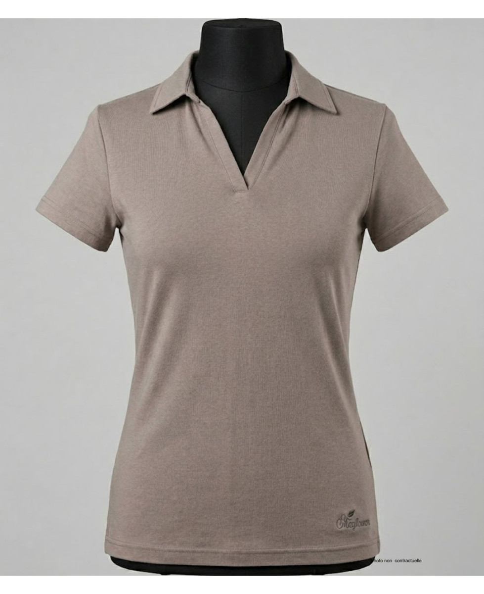 Polo Mayflower Dagan1 Beige - Col V & Poche Boutonnée