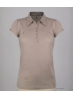 Polo Femme Mayflower Dusty1 Taupe - 100% Coton Flammé