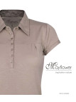 Polo Femme Mayflower Dusty1 Taupe - 100% Coton Flammé