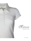 Polo Mayflower Dusty2 Blanc - 100% Coton Flammé Sans Poche