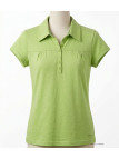 Polo Mayflower Dusty3 Vert Anis - 100% Coton Flammé
