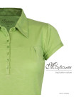 Polo Mayflower Dusty3 Vert Anis - 100% Coton Flammé