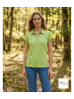 Polo Mayflower Dusty3 Vert Anis - 100% Coton Flammé