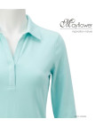 Polo MAYFLOWER KF268L Femme Bleu Clair | Coton & Coupe Chic