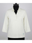 Polo Femme MAYFLOWER KF268L Blanc Manches 3/4 | 100% Coton