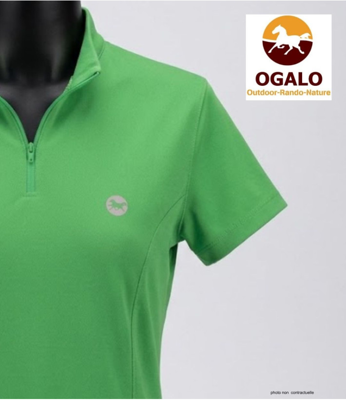 Polo Rando Femme OGALO SE1189V Vert | Technique & Zippé