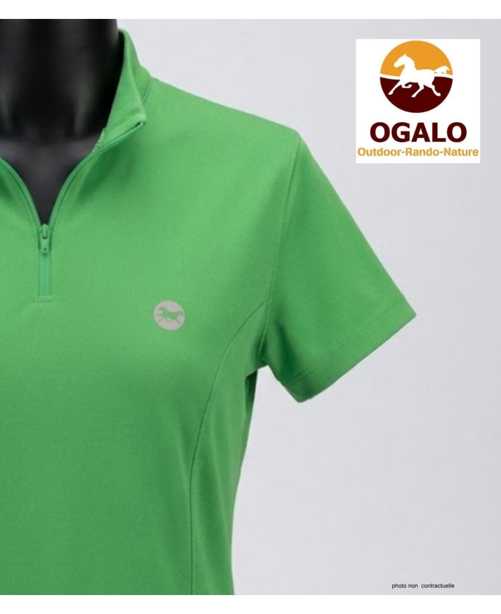 Polo Rando Femme OGALO SE1189V Vert | Technique & Zippé