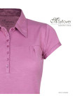 Polo Femme MAYFLOWER DUSTY4 Mauve | Fronces & Col V Chic
