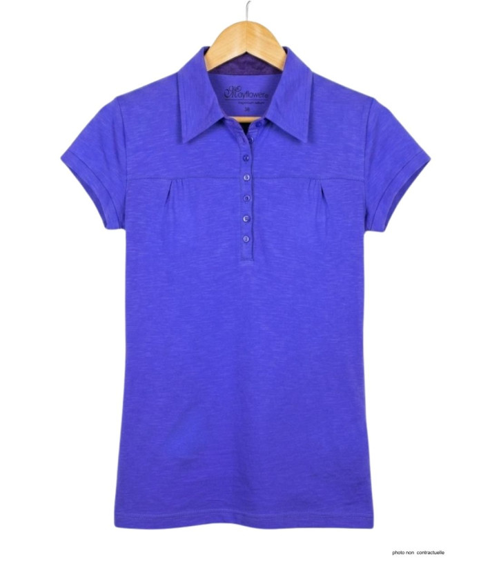 Polo Femme MAYFLOWER DUSTY5 Indigo | Fronces & Col V Chic