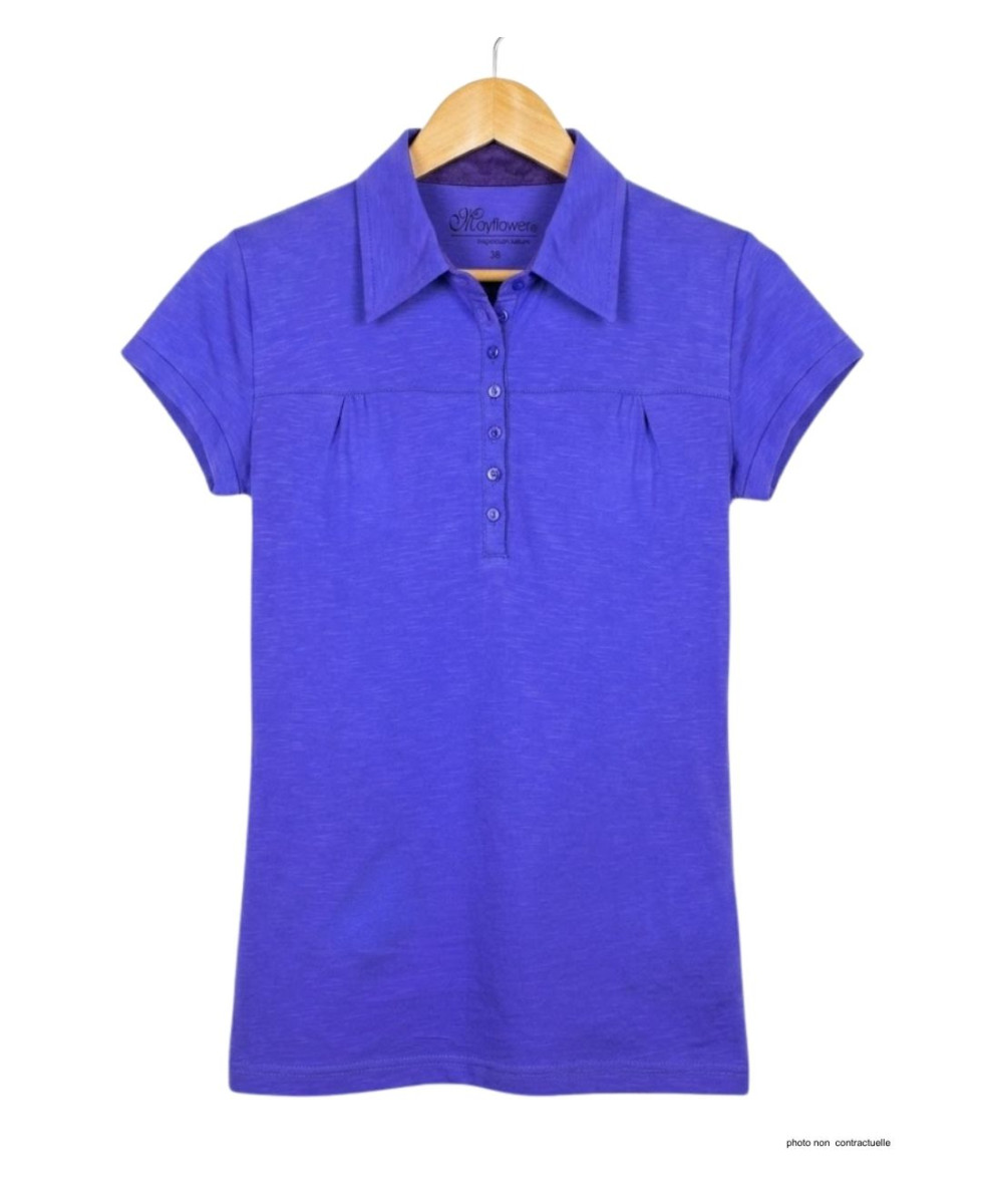 Polo Femme MAYFLOWER DUSTY5 Indigo | Fronces & Col V Chic