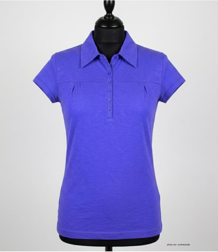 Polo Femme MAYFLOWER DUSTY5 Indigo | Fronces & Col V Chic