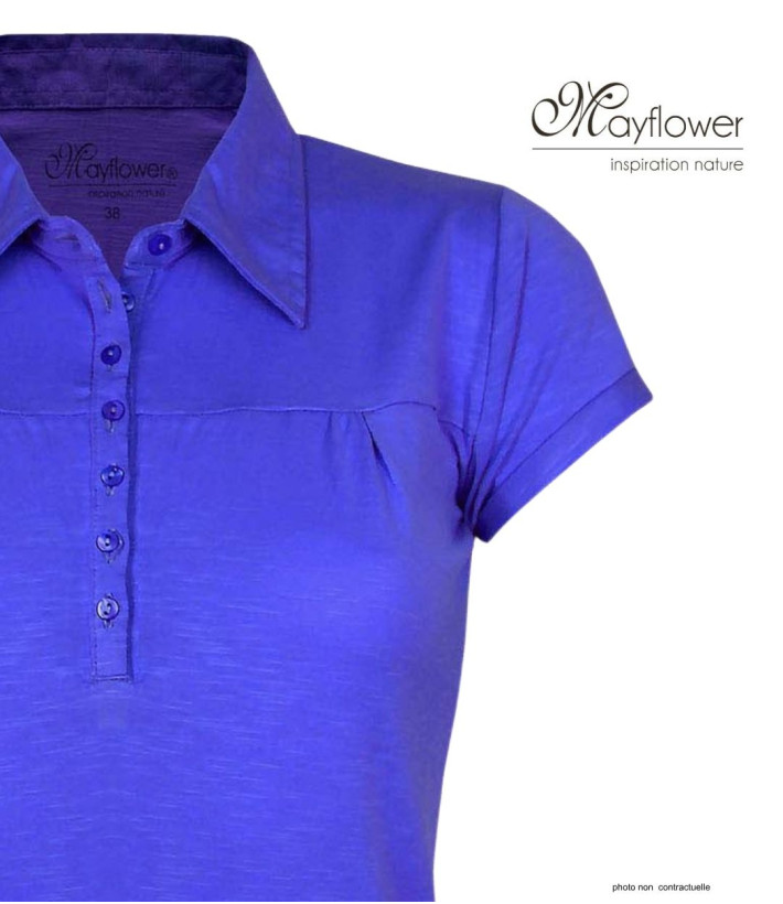 Polo Femme MAYFLOWER DUSTY5 Indigo | Fronces & Col V Chic