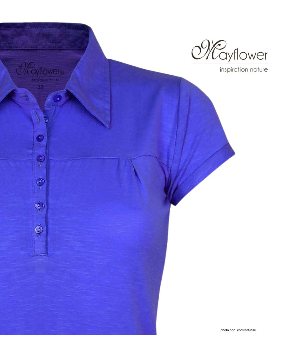 Polo Femme MAYFLOWER DUSTY5 Indigo | Fronces & Col V Chic