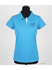 Polo Femme MAYFLOWER LEONOR1 Bleu | Maille Piquée & Broderie