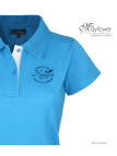 Polo Femme MAYFLOWER LEONOR1 Bleu | Maille Piquée & Broderie