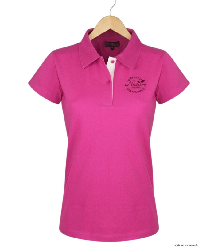 Polo Femme MAYFLOWER LEONOR2 Rose Vif | Maille Piquée Chic