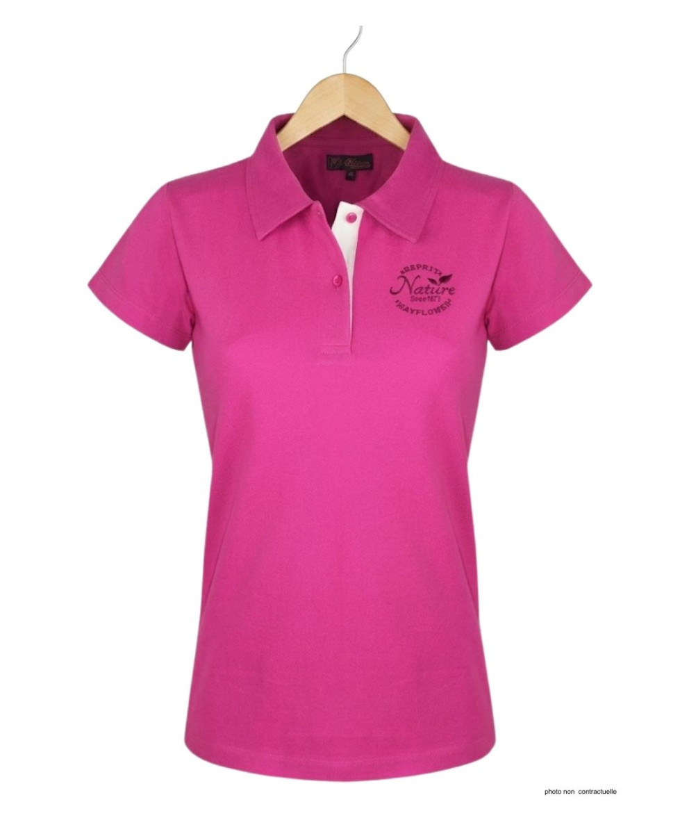 Polo Femme MAYFLOWER LEONOR2 Rose Vif | Maille Piquée Chic