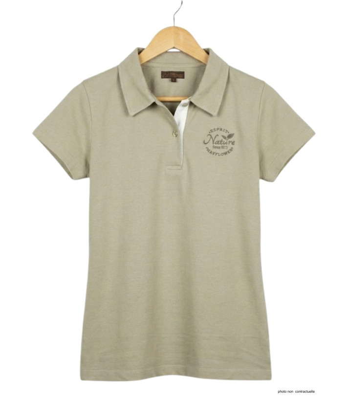 Polo Femme MAYFLOWER LEONOR3 Beige | Maille Piquée & Chic