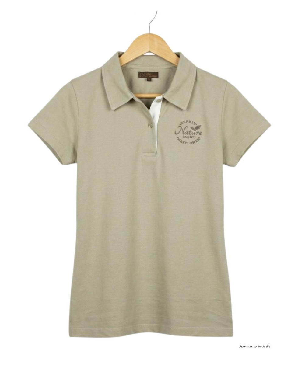 Polo Femme MAYFLOWER LEONOR3 Beige | Maille Piquée & Chic