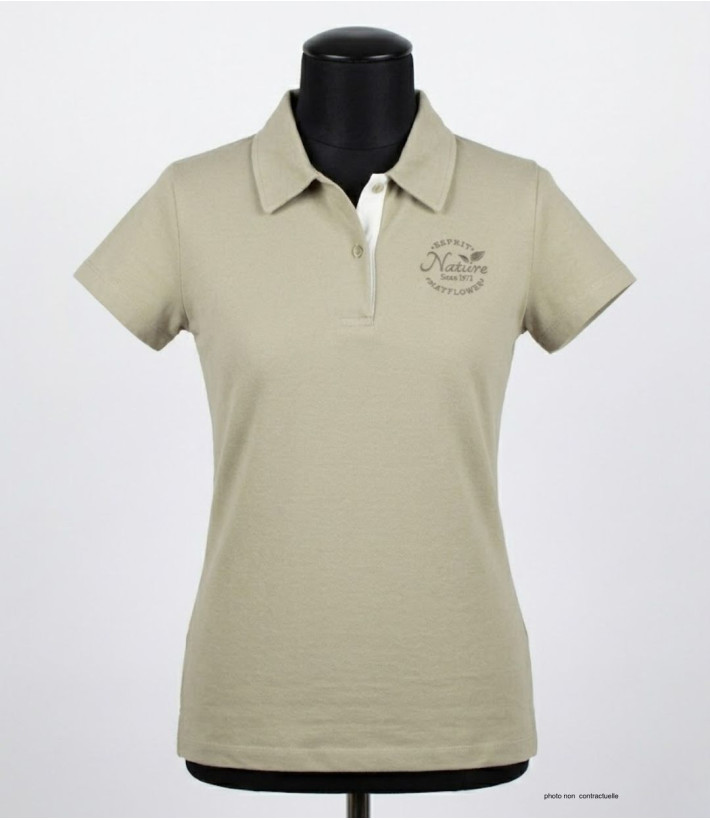 Polo Femme MAYFLOWER LEONOR3 Beige | Maille Piquée & Chic
