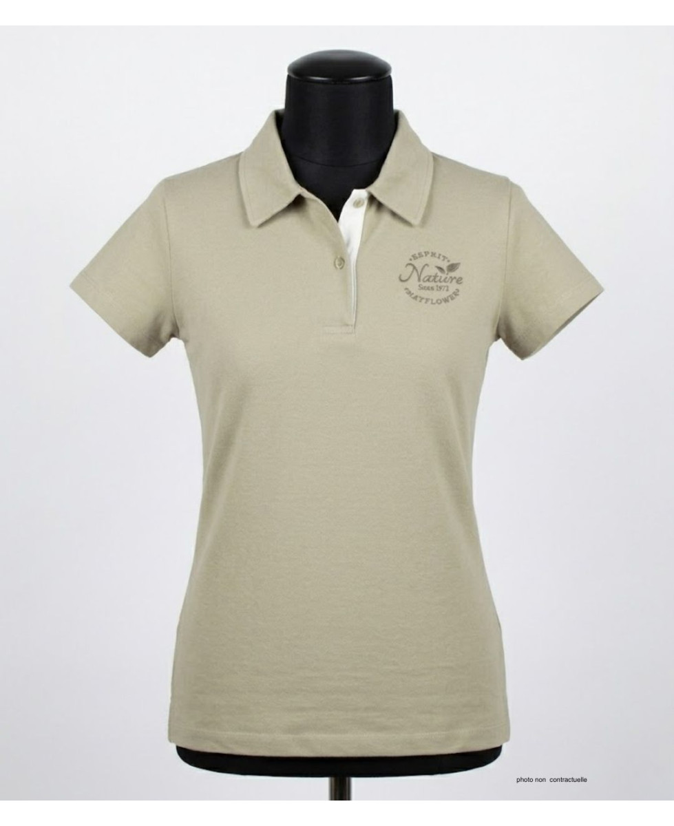 Polo Femme MAYFLOWER LEONOR3 Beige | Maille Piquée & Chic