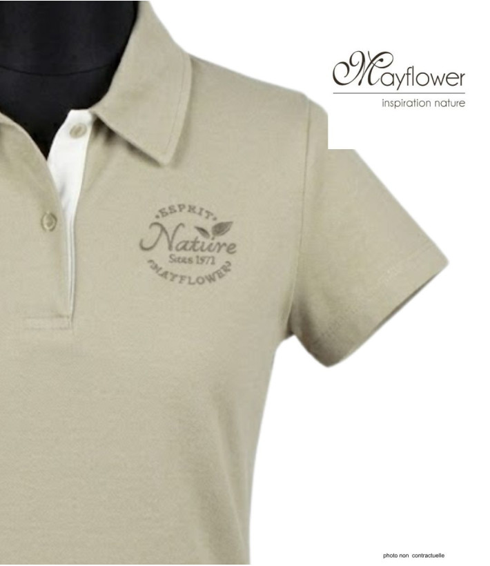 Polo Femme MAYFLOWER LEONOR3 Beige | Maille Piquée & Chic