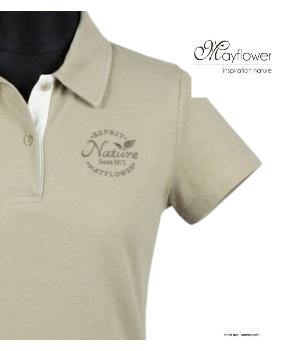 Polo Femme MAYFLOWER LEONOR3 Beige | Maille Piquée & Chic