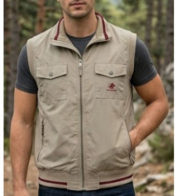 WINCHESTER WE1213B : Gilet sans manches beige ou bordeaux