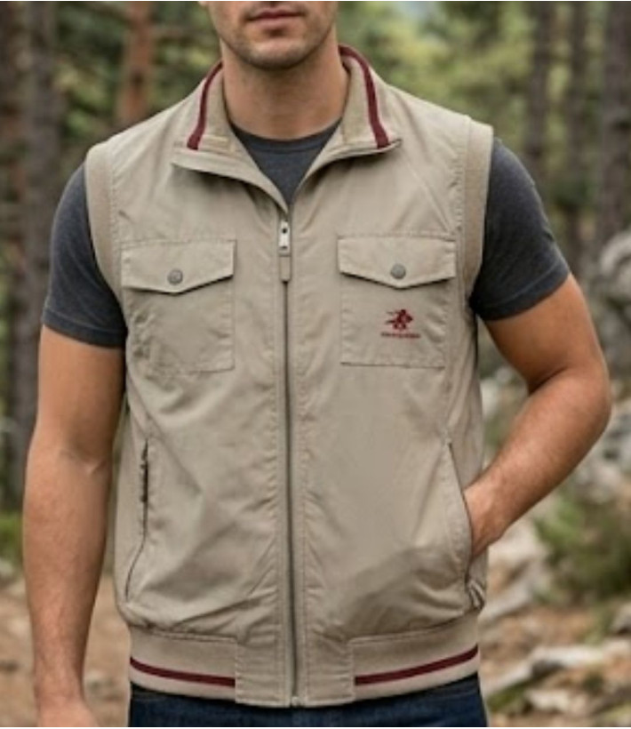 WINCHESTER WE1213B : Gilet sans manches beige ou bordeaux