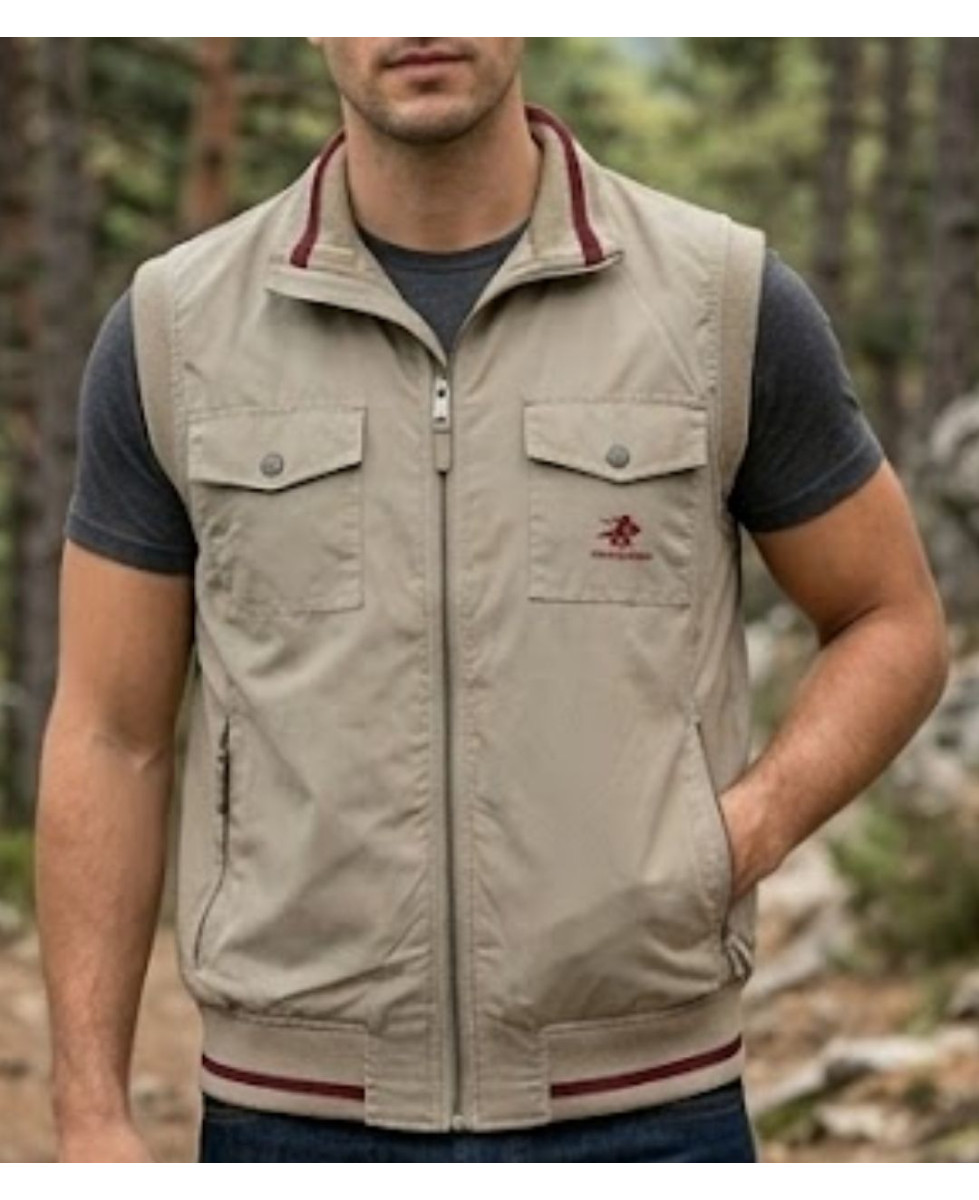 WINCHESTER WE1213B : Gilet sans manches beige ou bordeaux