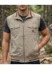 WINCHESTER WE1213B : Gilet sans manches beige ou bordeaux