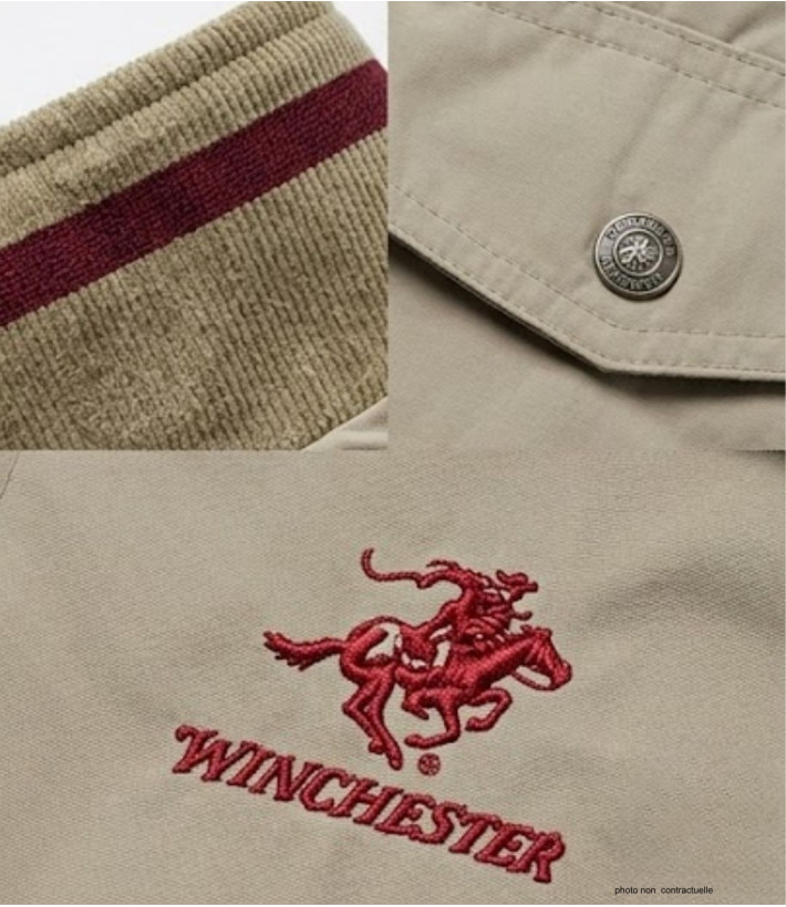 WINCHESTER WE1213B : Gilet sans manches beige ou bordeaux