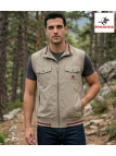 WINCHESTER WE1213B : Gilet sans manches beige ou bordeaux