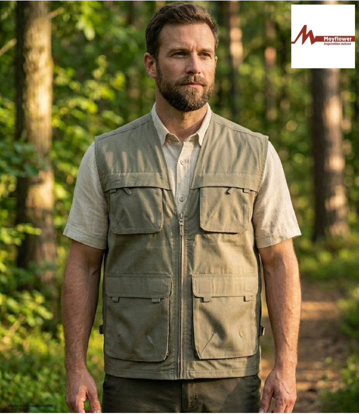 MAYFLOWER 818063U001 : Gilet sans manches 100% Coton Beige