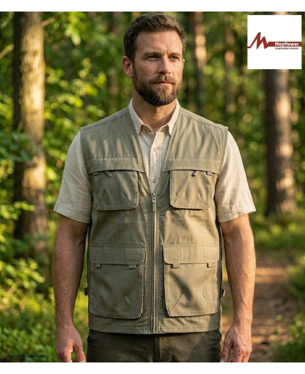 MAYFLOWER 818063U001 : Gilet sans manches 100% Coton Beige