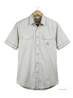 WINCHESTER TABLOE : Chemise manches courtes 100% Coton Beige