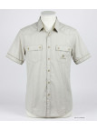 WINCHESTER TABLOE : Chemise manches courtes 100% Coton Beige
