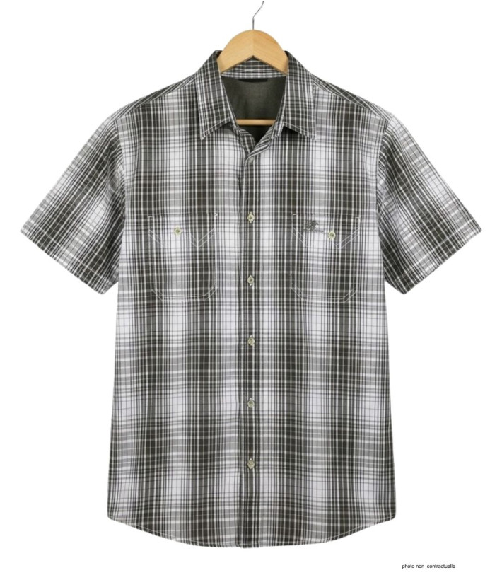 Winchester WE1215E - Chemise Carreaux Coton Fils Teints Beige