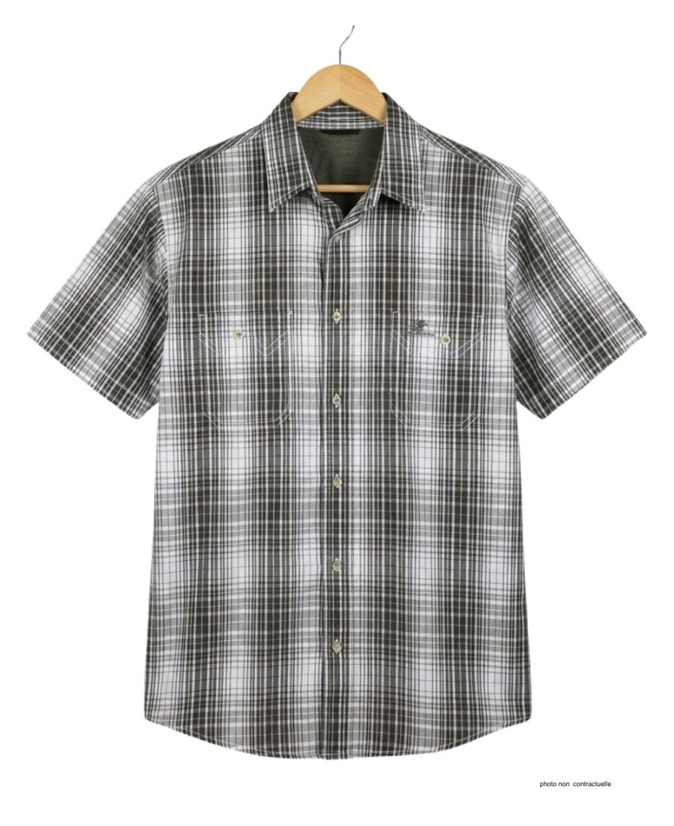 Winchester WE1215E - Chemise Carreaux Coton Fils Teints Beige