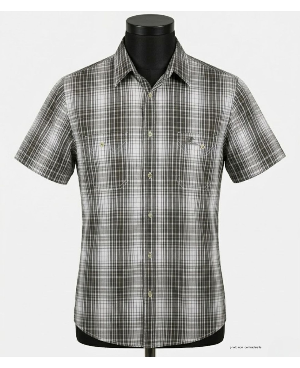 Winchester WE1215E - Chemise Carreaux Coton Fils Teints Beige