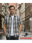 Winchester WE1215E - Chemise Carreaux Coton Fils Teints Beige