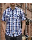 Winchester Tillman2 - Chemise Ajustée Carreaux Bleu Marine