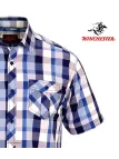 Winchester Tillman2 - Chemise Ajustée Carreaux Bleu Marine