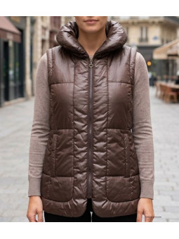 AXONE Inspiration Nature - Gilet sans manches matelassé marron