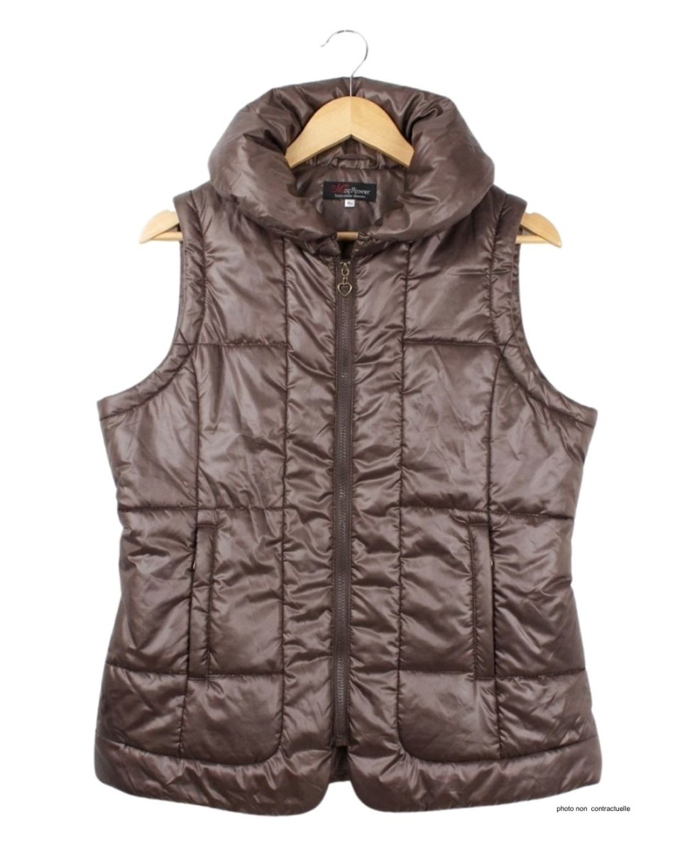 AXONE Inspiration Nature - Gilet sans manches matelassé marron
