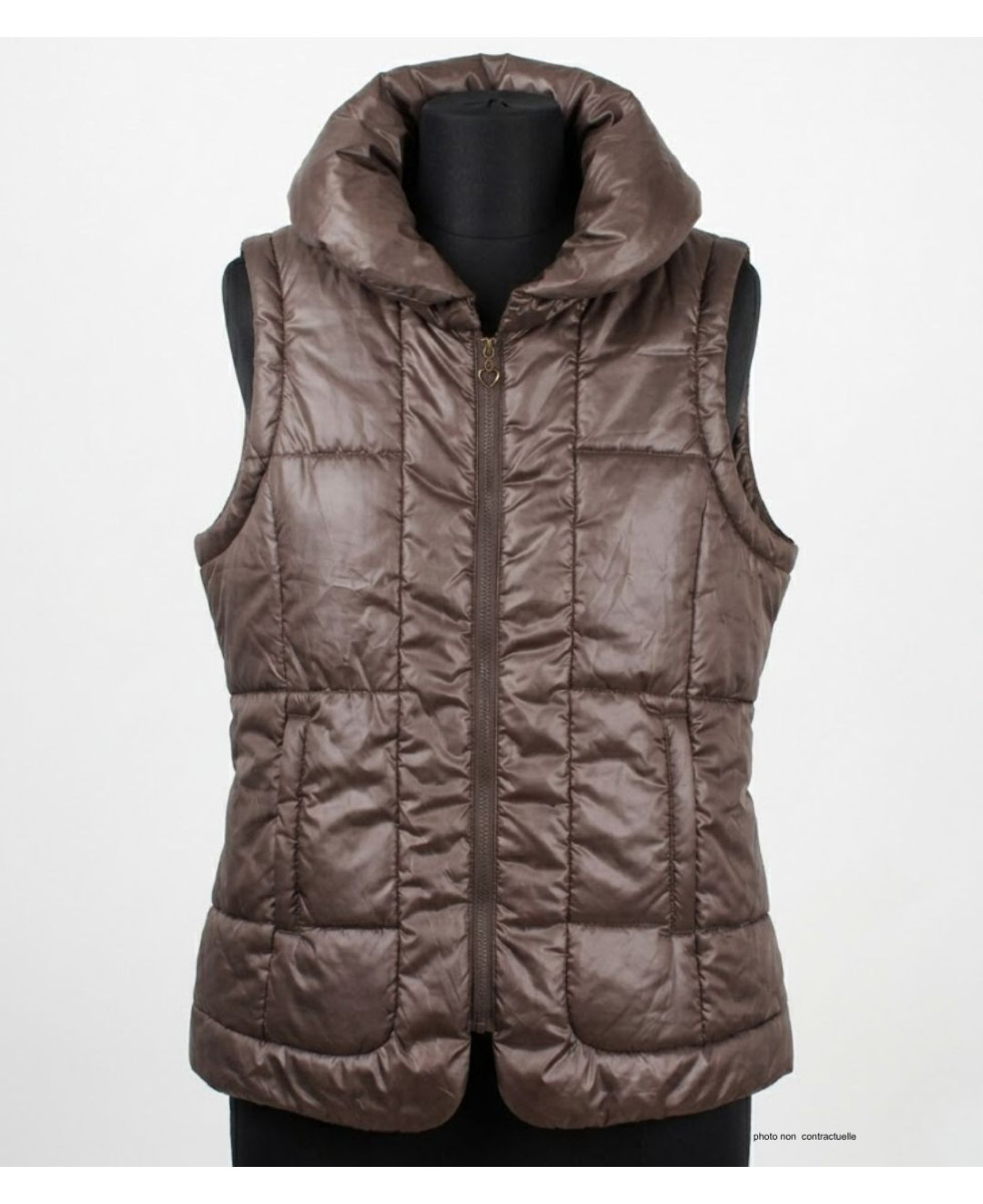 AXONE Inspiration Nature - Gilet sans manches matelassé marron