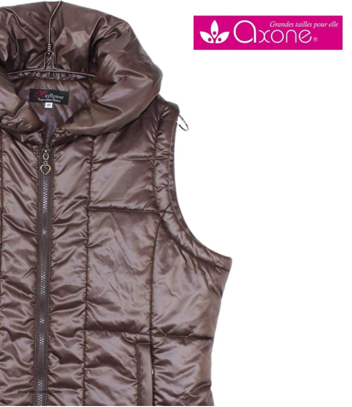 AXONE Inspiration Nature - Gilet sans manches matelassé marron